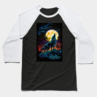 Wolf Moon Baseball T-Shirt